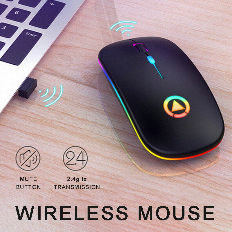 Silent LED Backlit Mice USB Optical Ergonomic Gaming Mouse Rechargeable Mouse Wireless PC Computer Mouse Gamer Mouse For Laptop