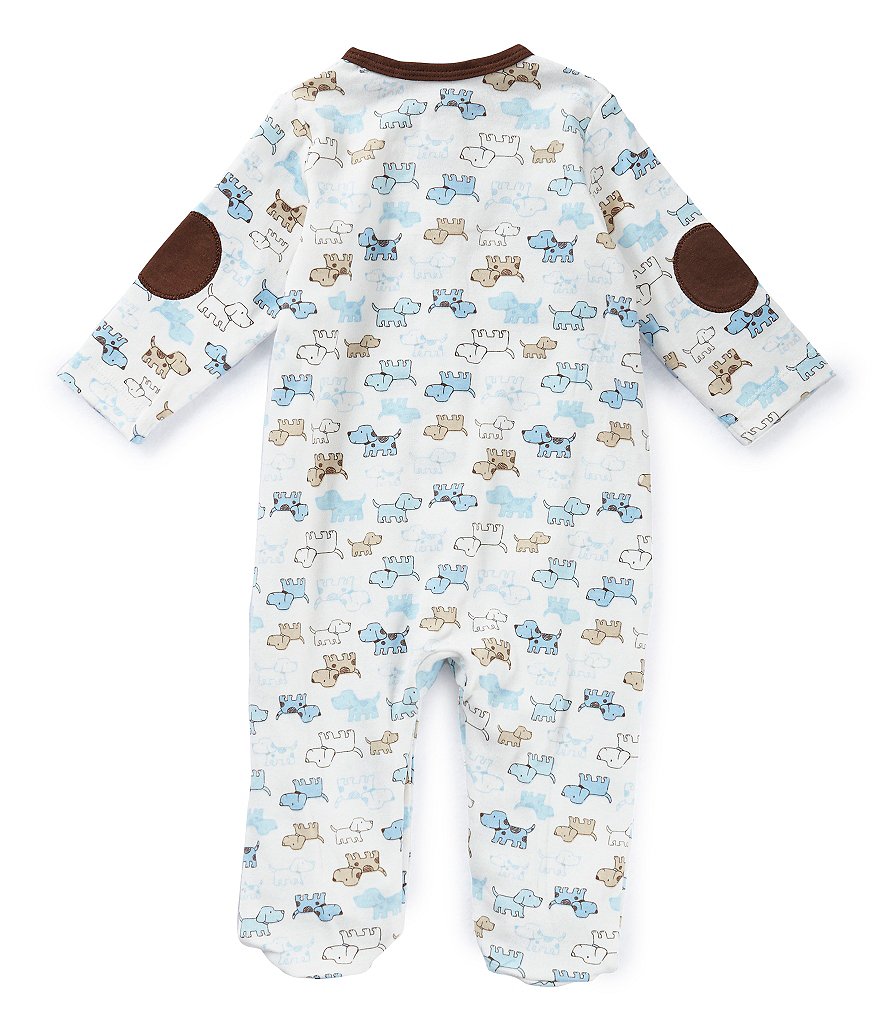 Little Me Baby Boys Preemie-9 Months Cute Puppy Footed Coverall & Hat Set
