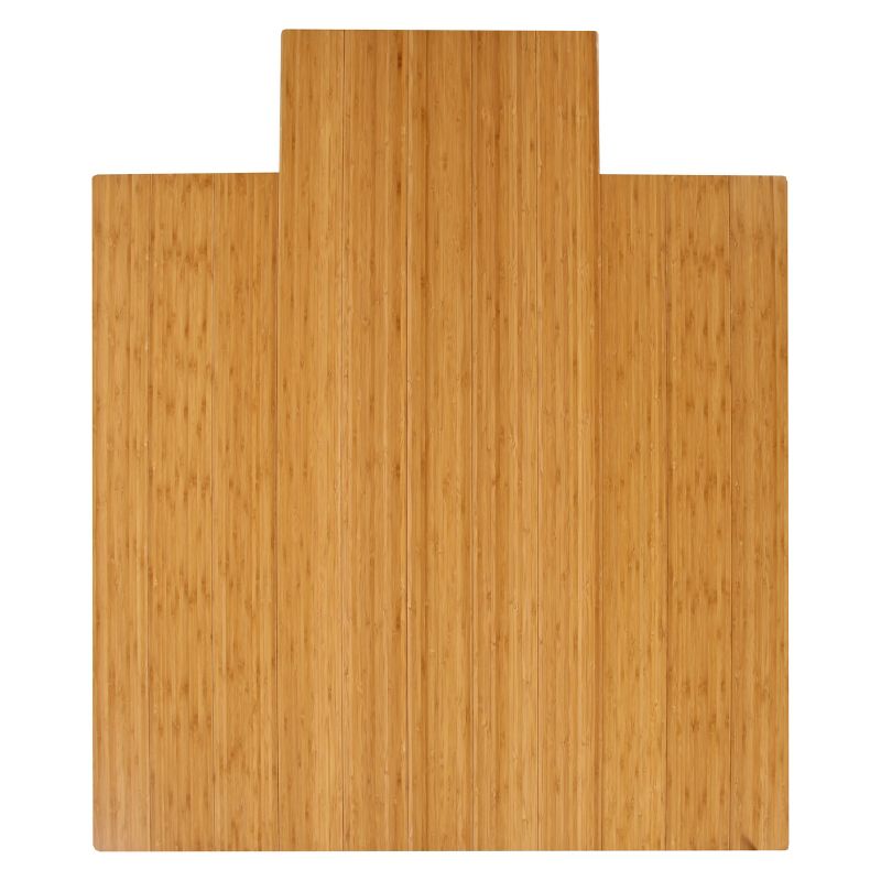 3'7"X4'3" Bamboo Deluxe Roll-Up Chairmat With Lip Neutral - Anji Mountain