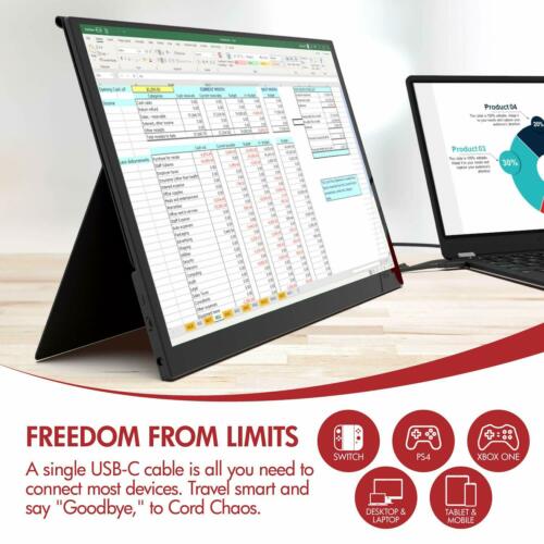 VIOTEK LinQ Touch P16CT 16" Portable Touchscreen Monitor Ultra-Slim w/ Speakers