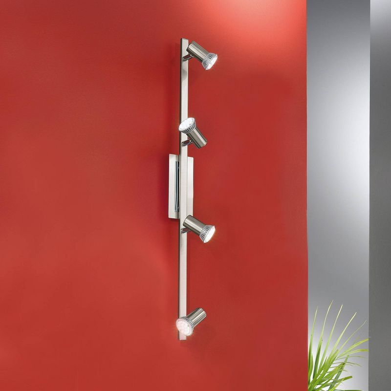 Rotello - 4 Ceiling Track Light 30.75 " Long Matte Nickel & Chrome - Eglo