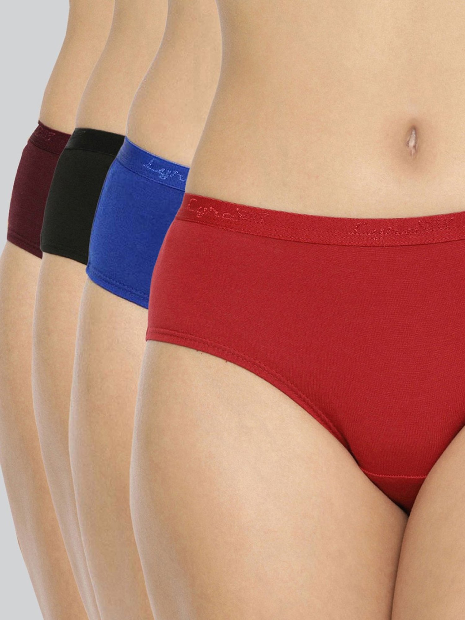 Lyra Assorted Color Cotton Hipster Panties - Pack Of 4