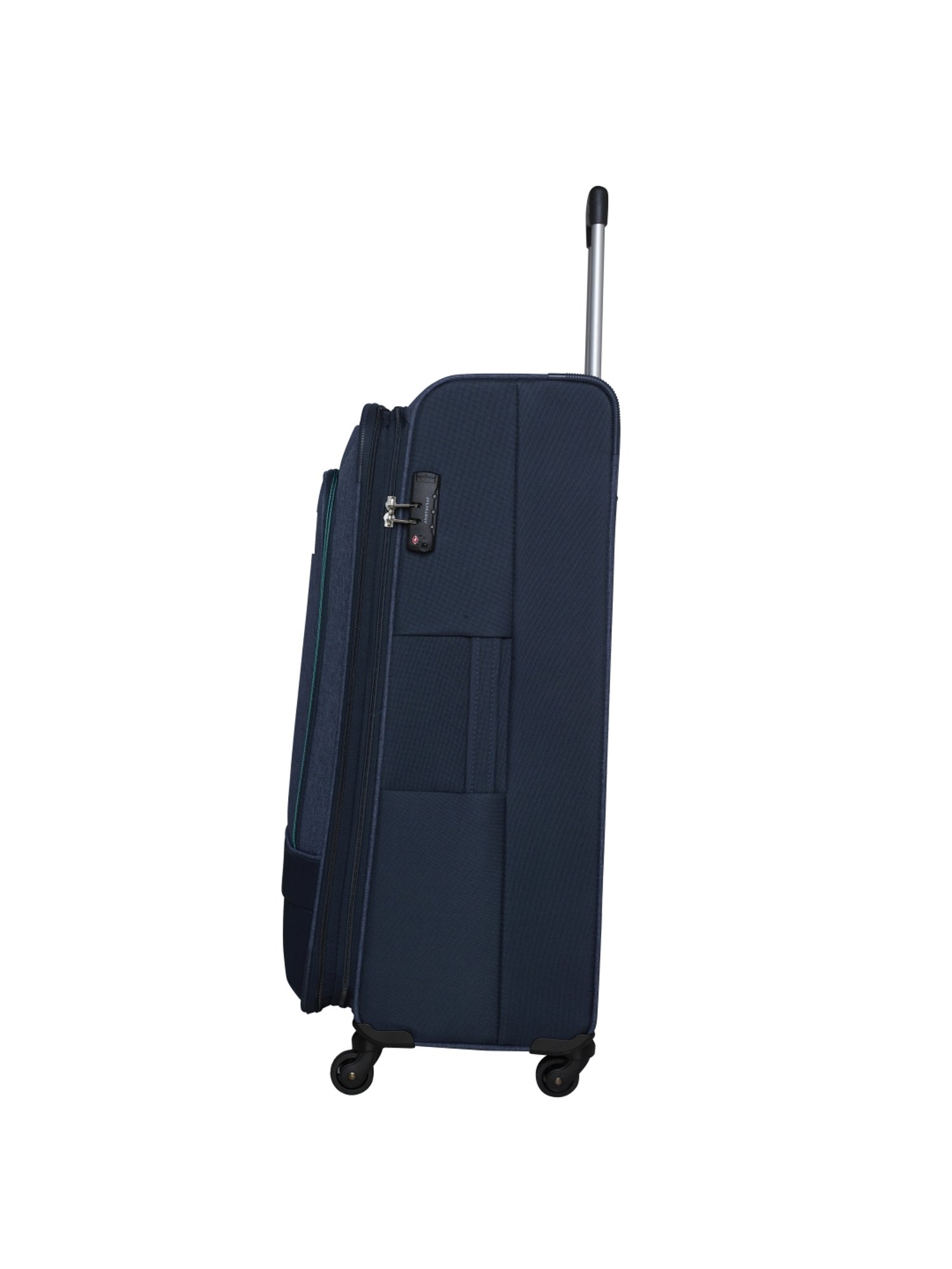 Aristocrat Saphire Blue 4 Wheel Large Soft Cabin Trolley - 51 cm