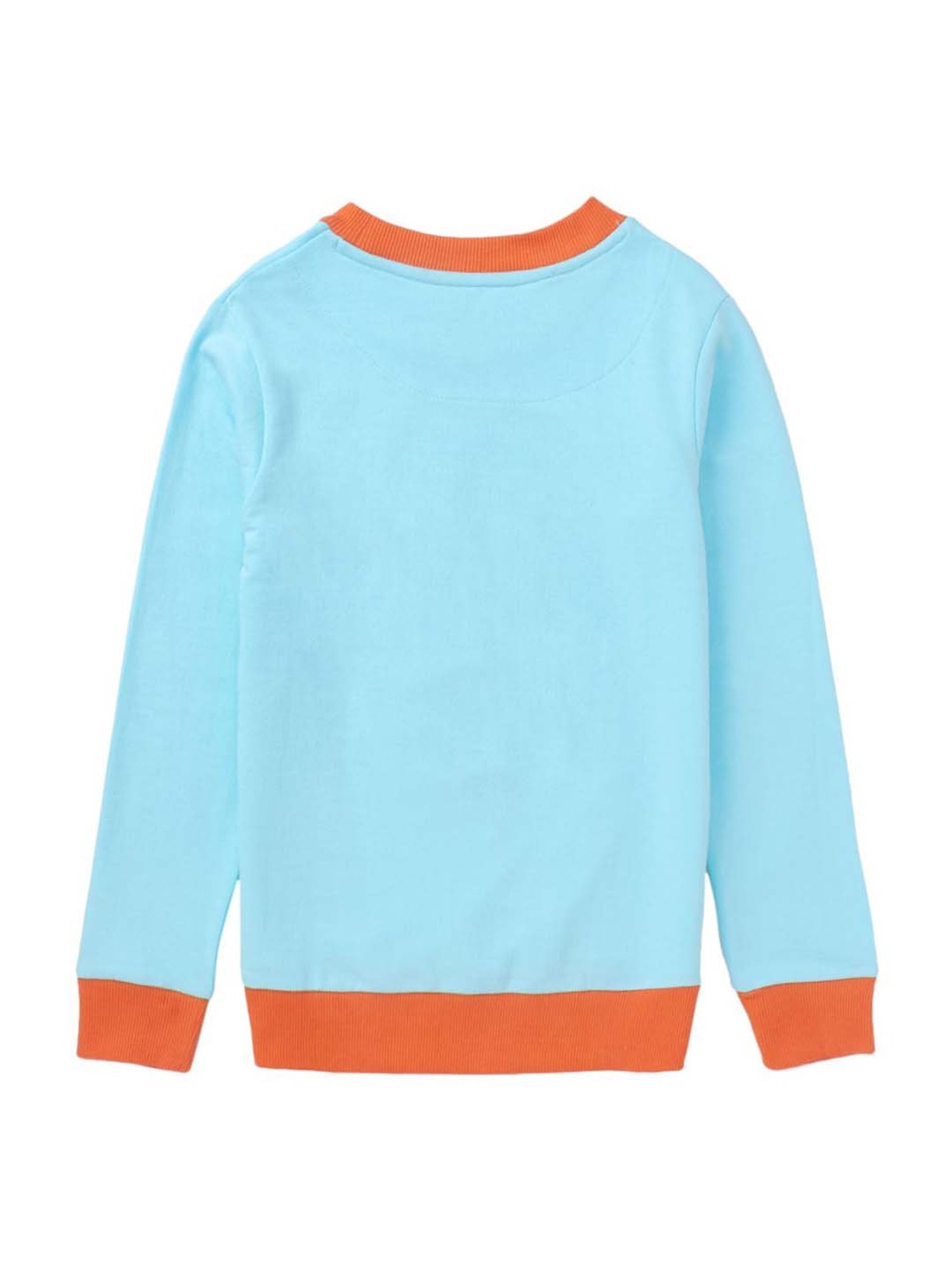 Cub McPaws Kids Blue Cotton Printed Sweatshirt