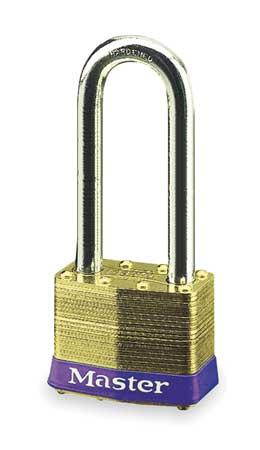 Padlock, KA, 2-1/2 In H, 4 Pin, Brass