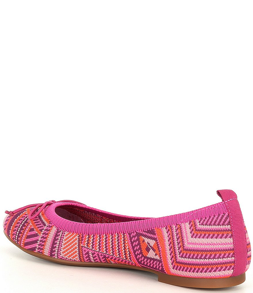 GB Bigg-Starr-A Tribal Print Flyknit Washable Ballet Flats