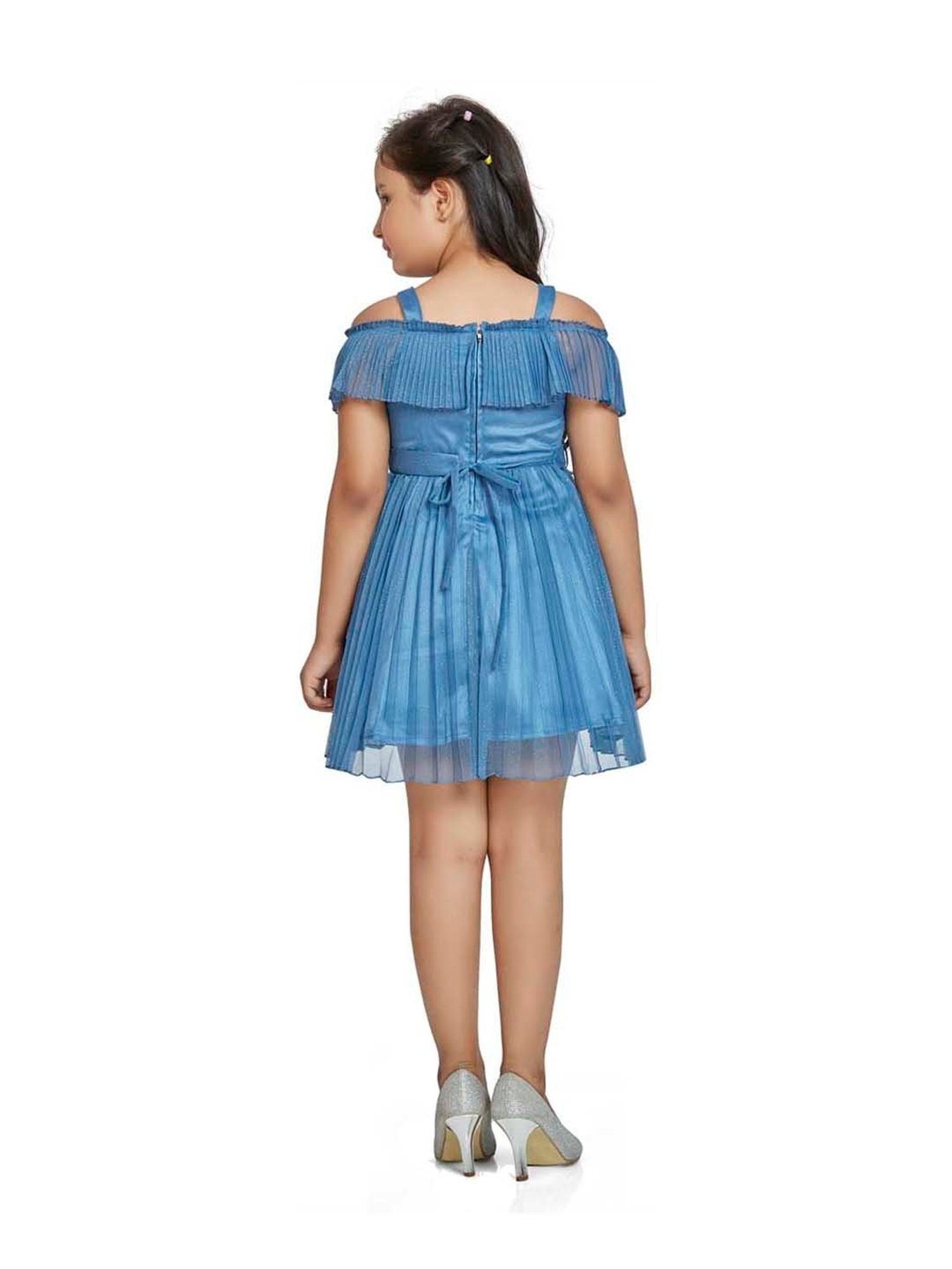 Peppermint Kids Blue Applique Dress