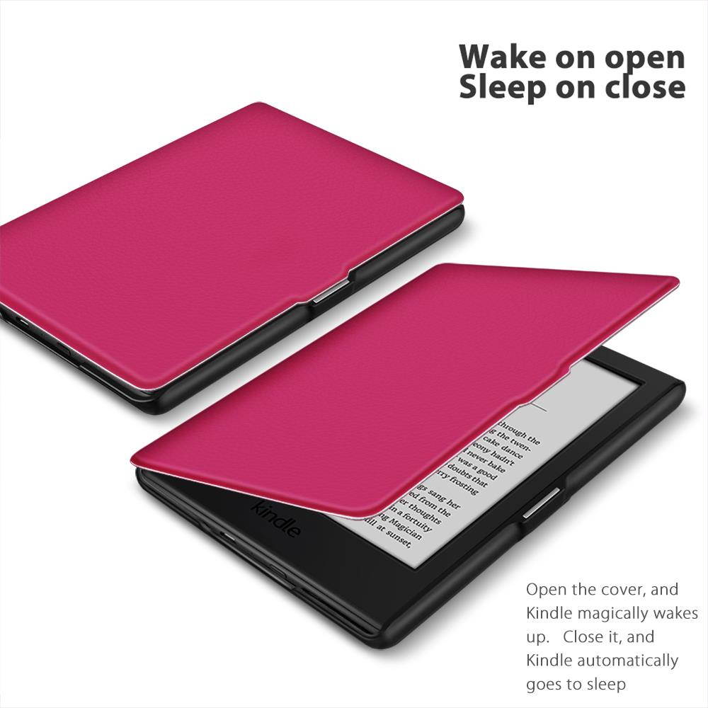 Case for Kindle 8th Generation - Slim & Light Smart Cover Case with Auto Sleep & Wake for Amazon Kindle E-reader 6" Display, 8th Generation 2016 Release (Hot Pink)