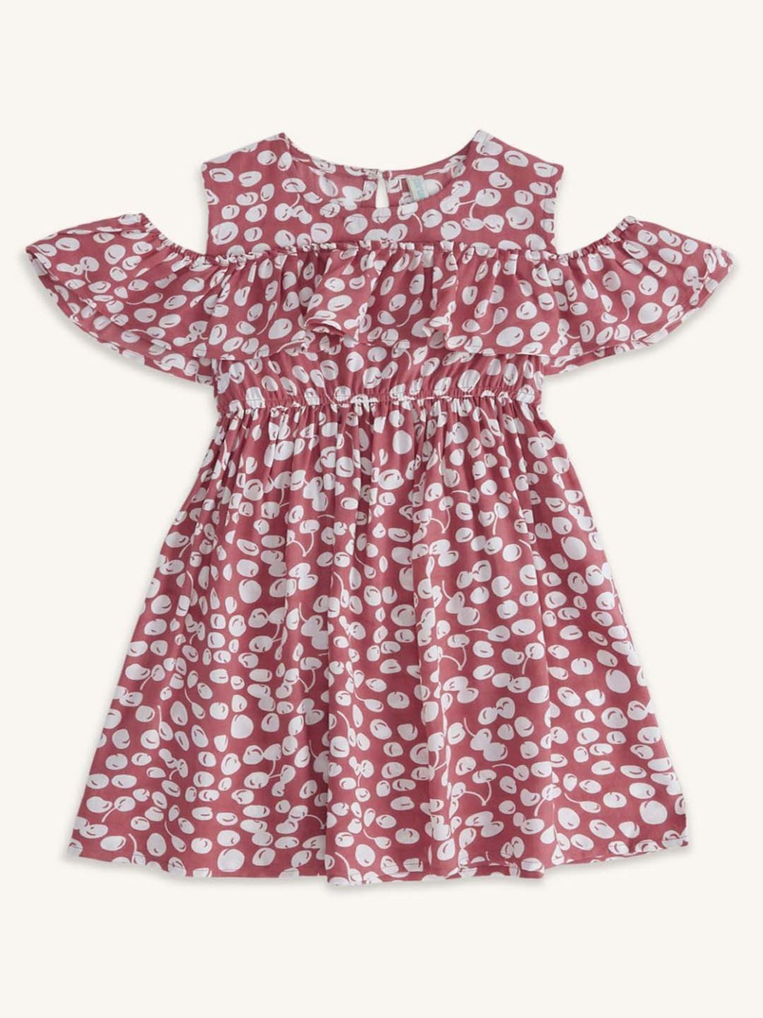 Pantaloons Junior Kids Pink Printed Dress