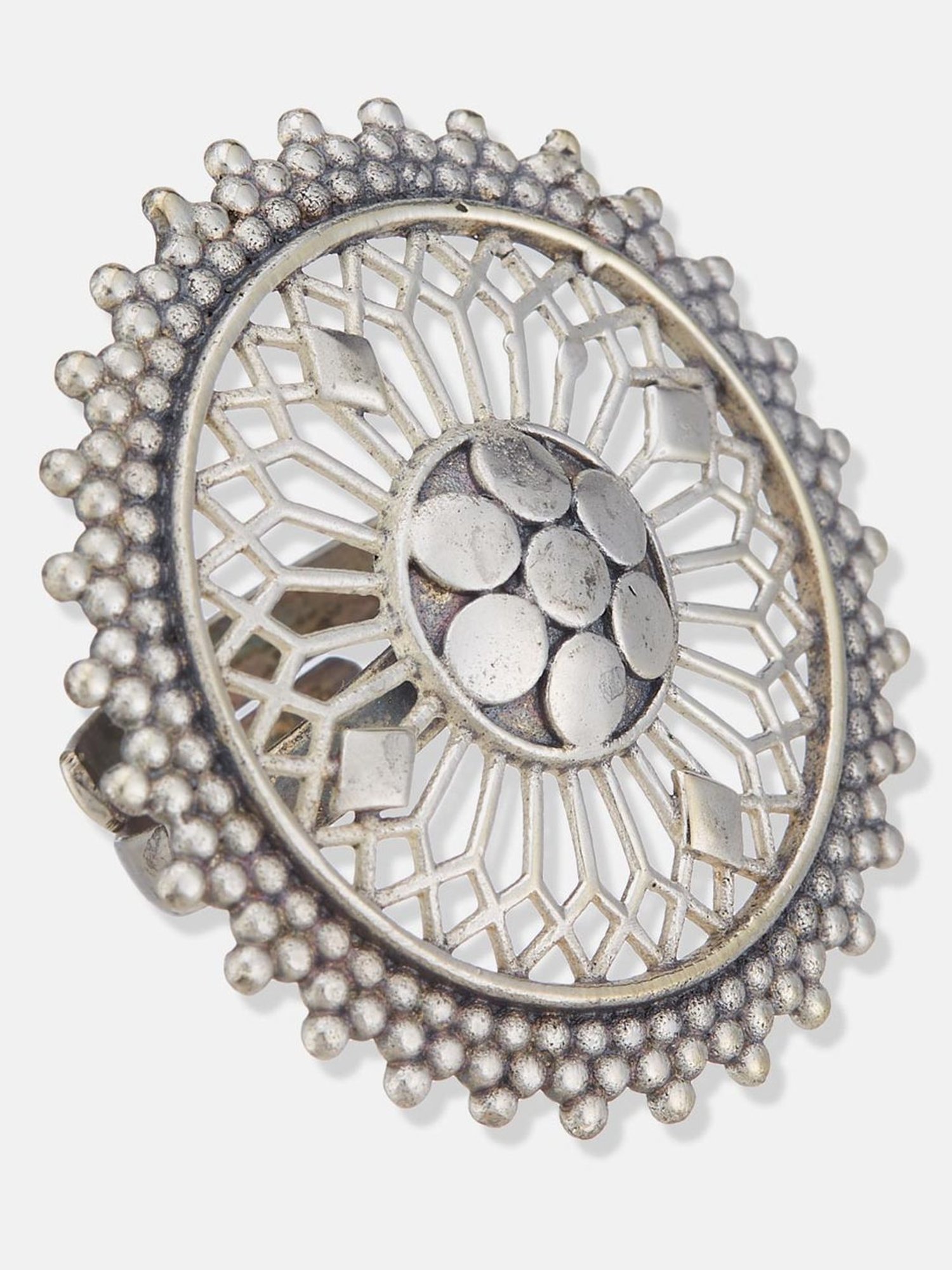 Sohi Silver-Plated Statement Ring