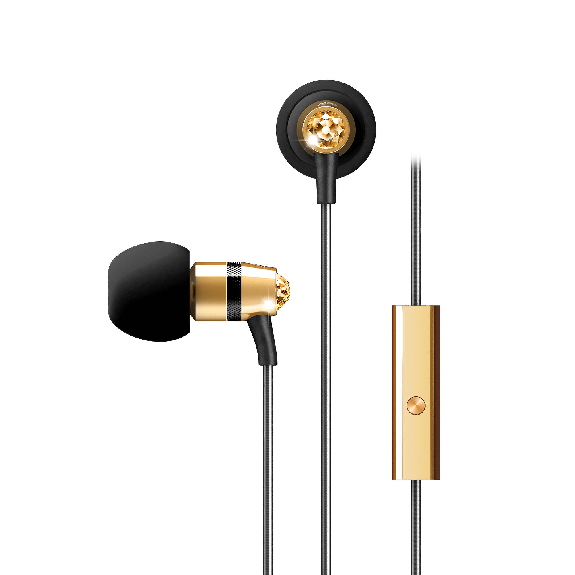 Mee audio Turquoise Blue  EP-M11J-TQ-MEE  In-Ear Headphones with Microphone Made with Swarovski Crystals