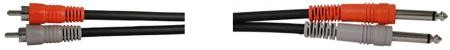 Hosa Dual Cable, RCA to 1/4'', 6.6'