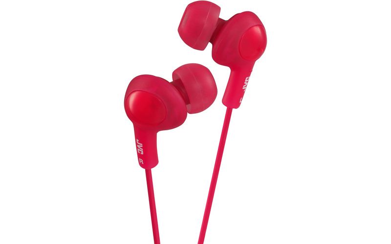 JVC Gumy Plus HA-FX5-R Earphone - Stereo - Red - Mini-phone - Wired - 16 Ohm - 10 Hz 20 kHz - Gold Plated Connector - Earbud - Binaural - Open