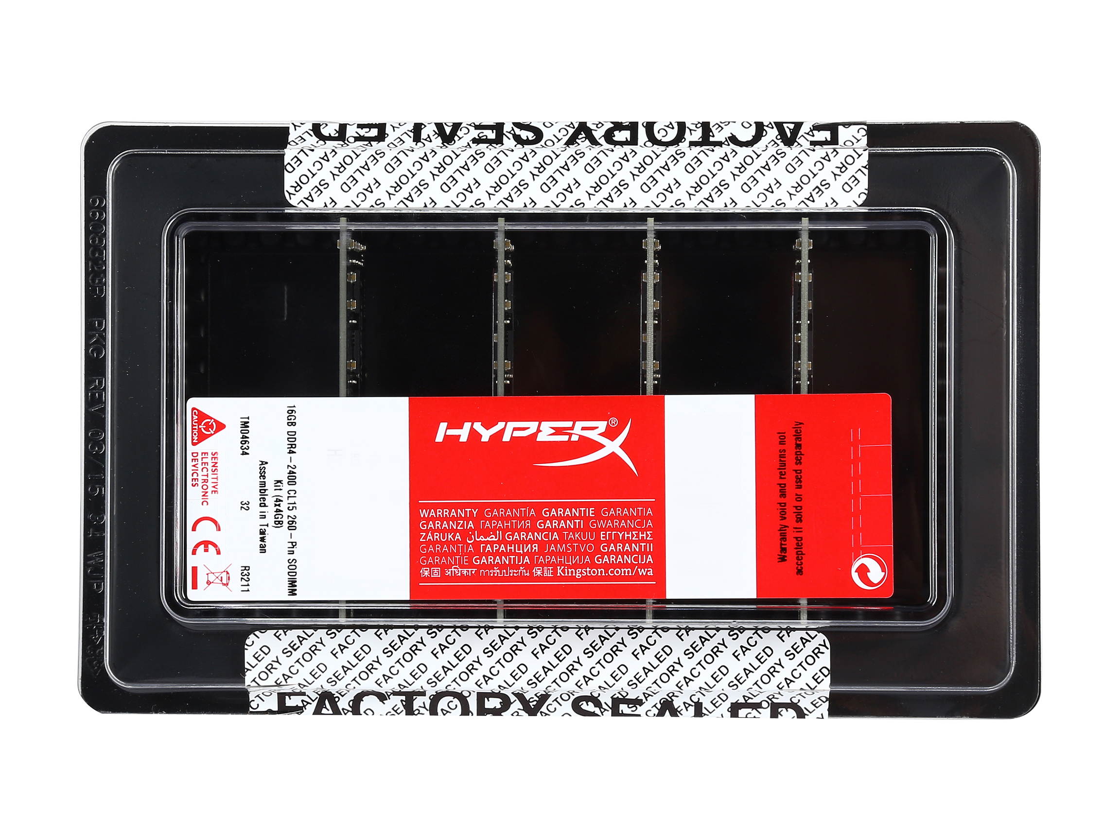 HyperX Impact 16GB (4 x 4GB) 260-Pin DDR4 SO-DIMM DDR4 2400 (PC4 19200) Laptop Memory Model HX424S15IBK4/16