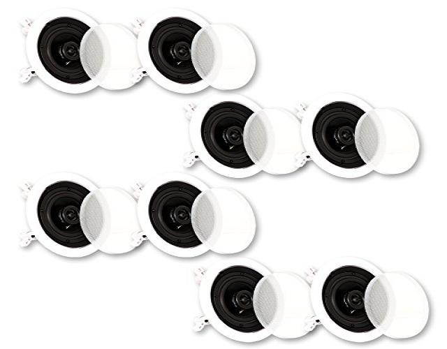 Theater Solutions CS4C In Ceiling Speakers Surround Sound Home Theater 4 Pair Pack 4CS4C