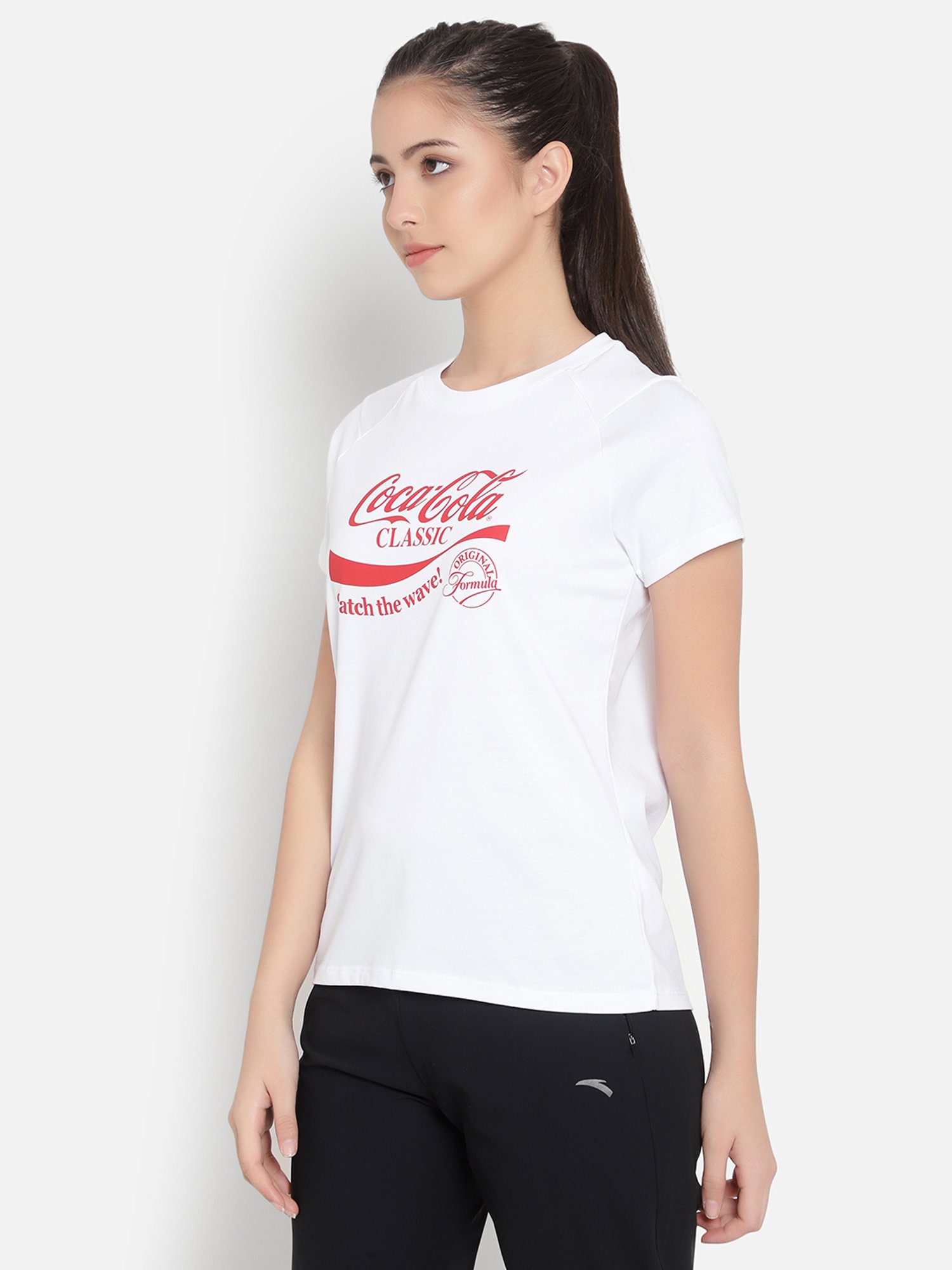 Anta White Cotton Printed Sports T-Shirt