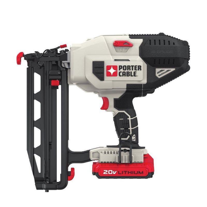 Porter-Cable PCC792LA 20V MAX Cordless Lithium-Ion 16 Gauge Straight Finish Nailer Kit