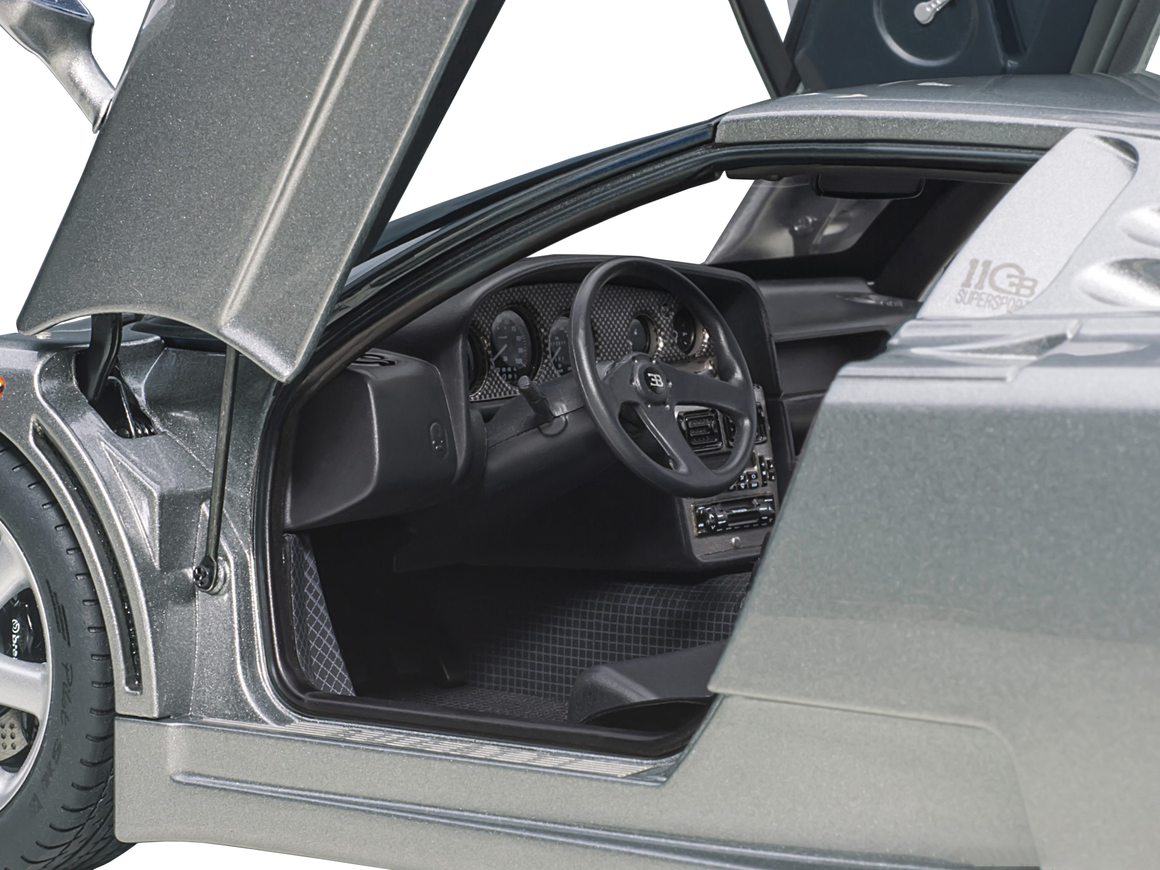 Bugatti Chiron Yellow and Black 1/24 Diecast Model Car by Maisto