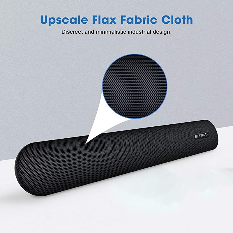 Soundbar, Bestisan TV Sound Bar Wired and Wireless Bluetooth 5.0 Home Theater Speakers (4 Drivers, Enhanced Bass Technology, Dual Connection Methods, Dialogue/Movie/Music Audio Mode)