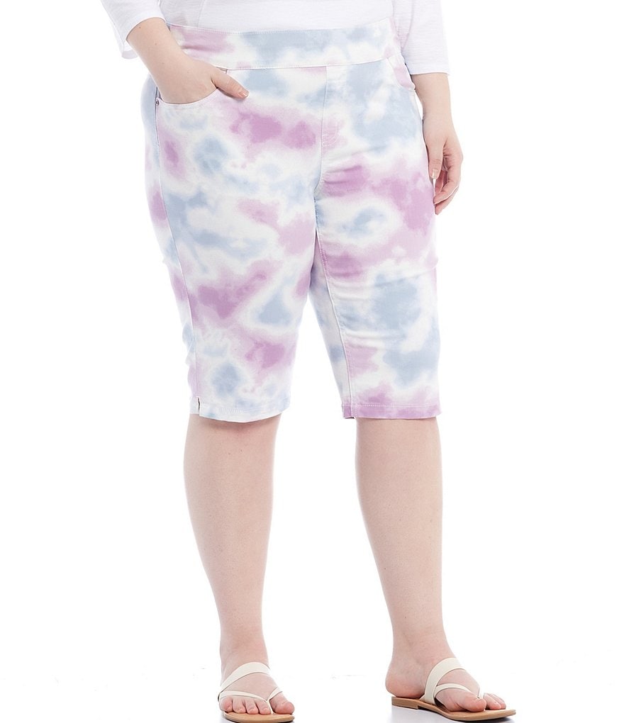 Westbound Plus Size the PARK AVE fit Tie Dye Skimmer Shorts