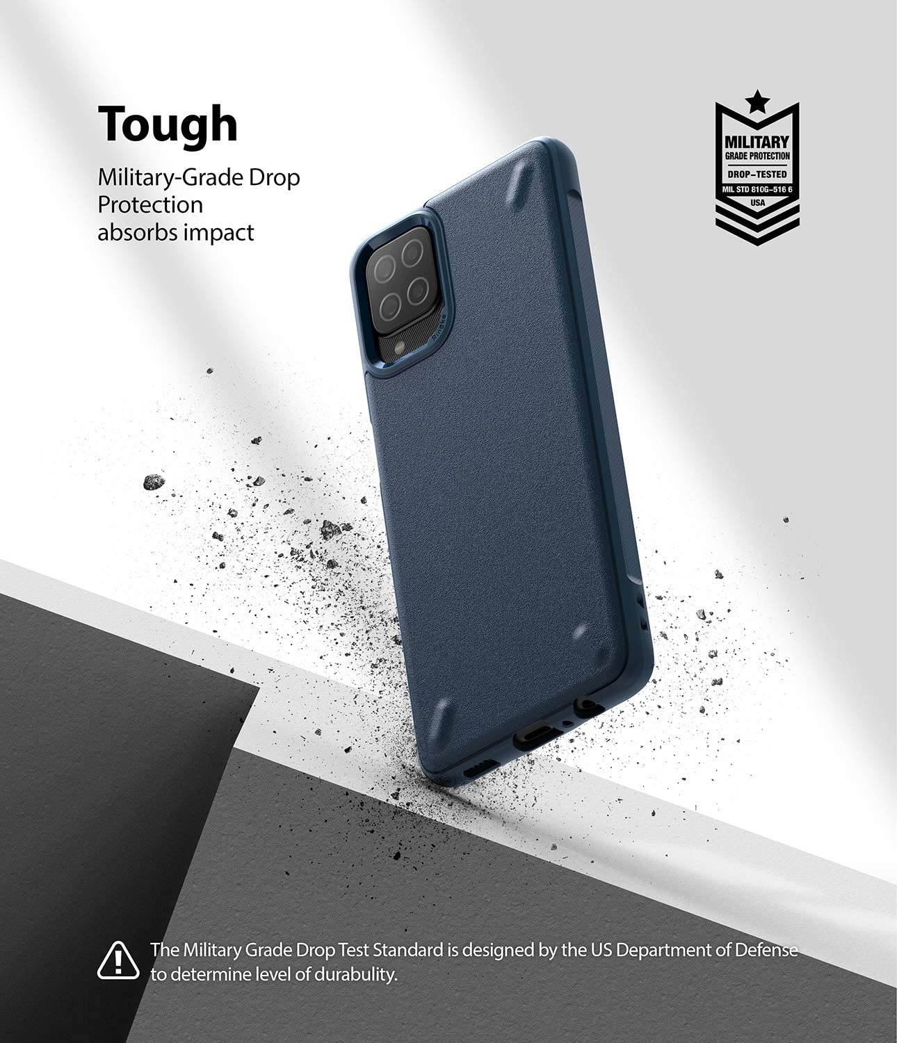 Ringke Onyx Compatible with Samsung Galaxy A12 Case, Galaxy A02 Case, Shockproof Rugged TPU Cover - Dark Gray