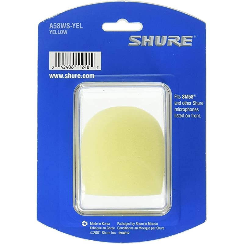 A58WS Foam Windscreen for All  Ball Type Microphones, Yellow