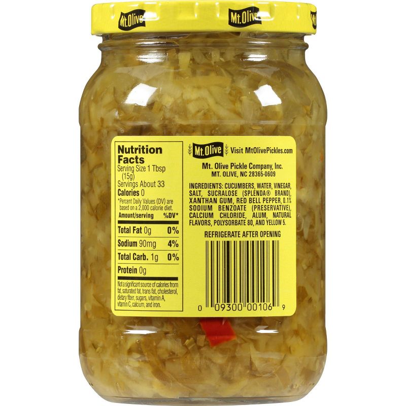 Mt. Olive No Sugar Added Sweet Relish - 16 fl oz