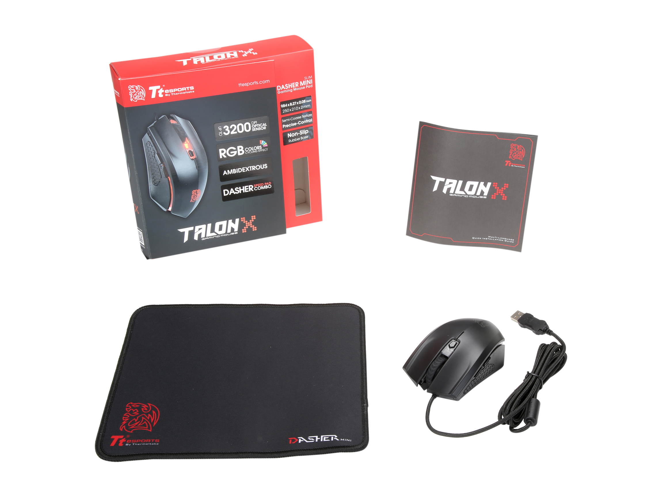 Thermaltake Tt eSPORTS Nemesis Switch MOBA / MMO / RTS Optical RGB Gaming Mouse, MO-NMS-WDOOBK-01