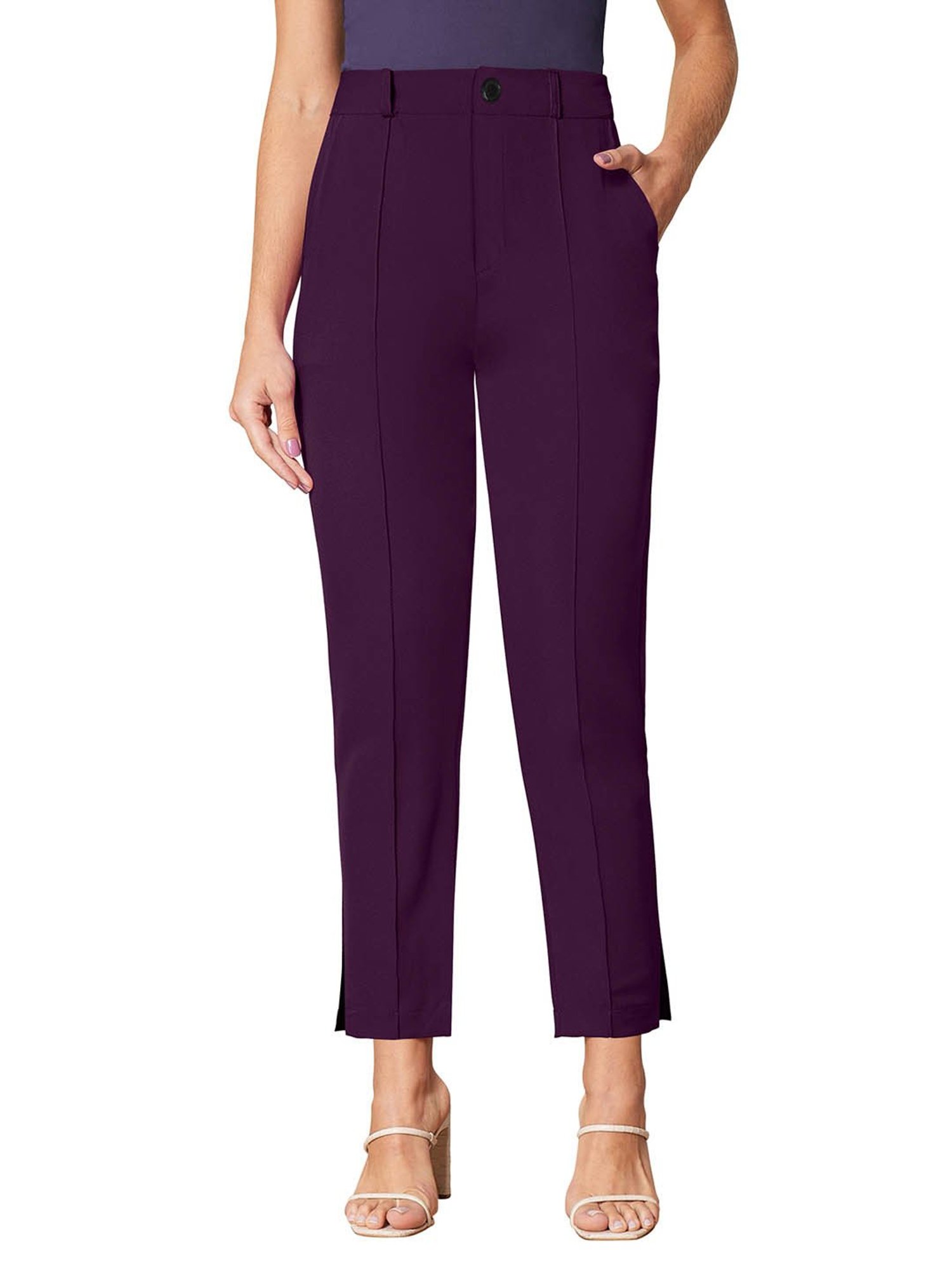 Odette Purple High Rise Pants