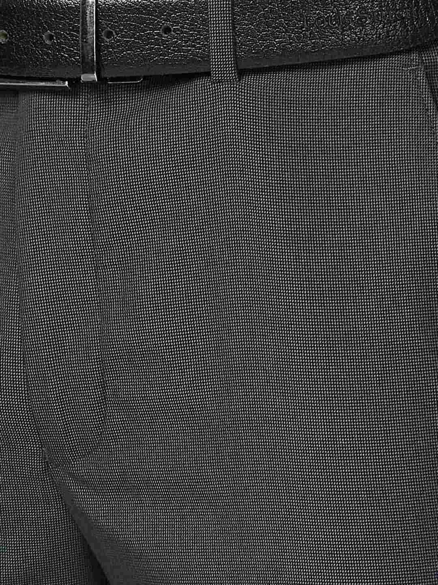 Park Avenue Dark Grey Super Slim Fit Self Pattern Trousers