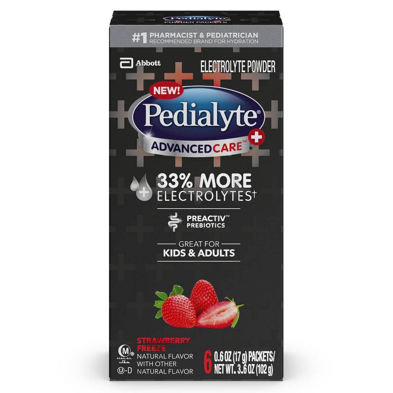 Pedialyte AdvancedCare Plus Electrolyte Powder - Strawberry Freeze - 3.6oz Total