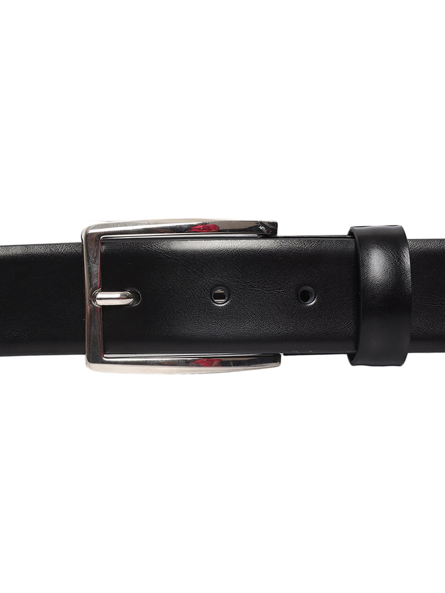 BULCHEE Black Leather Formal Belt for Men