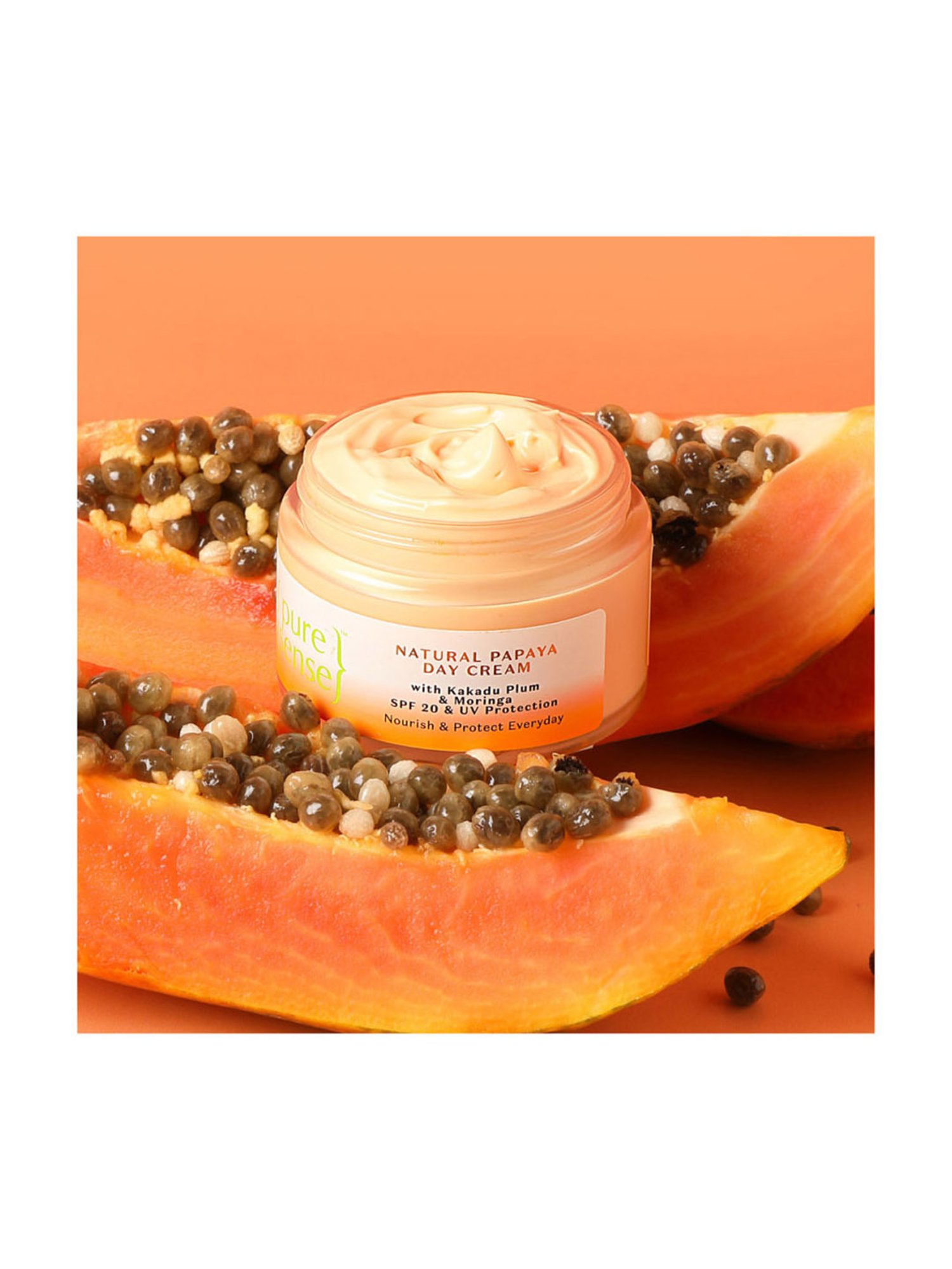 Pure Sense Natural Papaya Day Cream with Kakadu Plum & Moringa - 60 gm