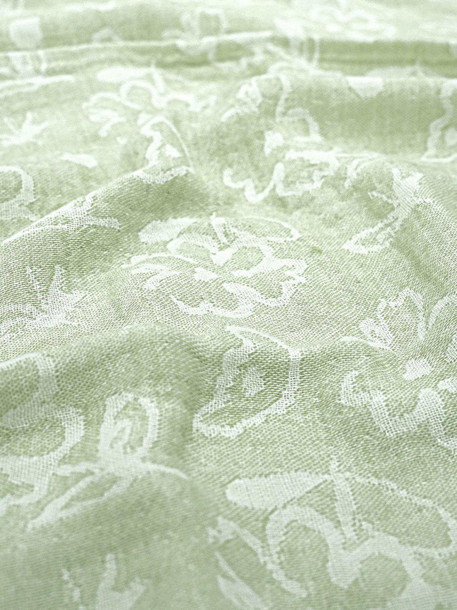 Doctor Towels BanaJacquard Floral Floral Pastel Green Bath Towel