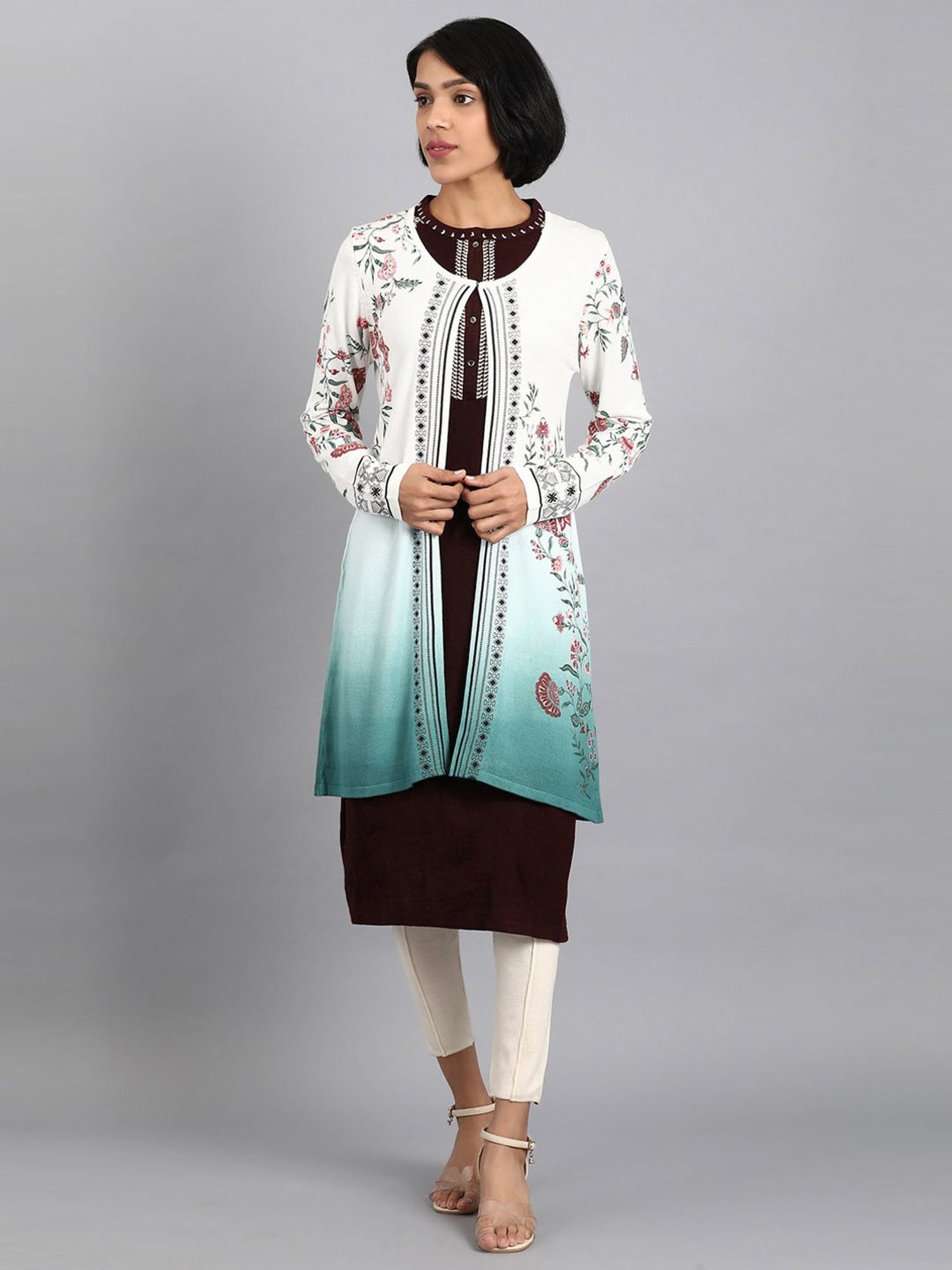 Mafadeny Black Striped Shrug