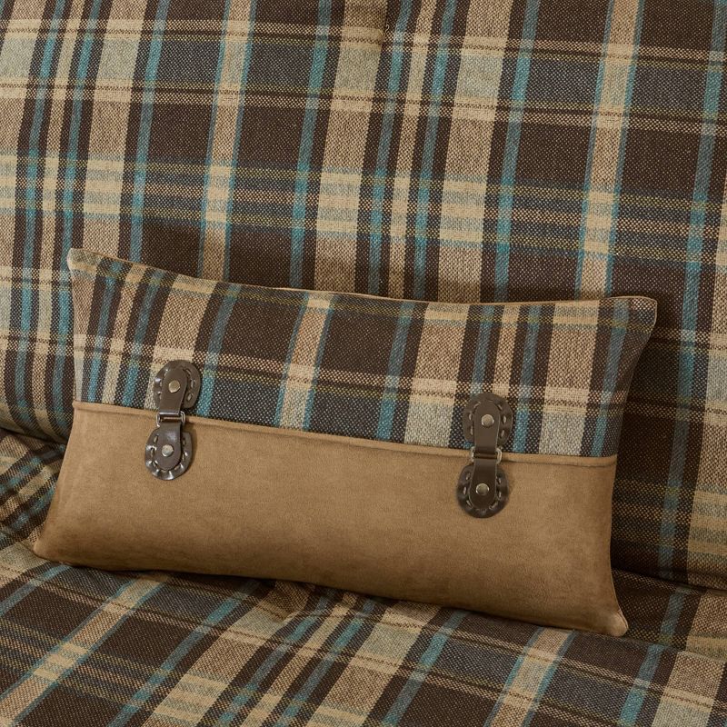 12"x20" Oversize Hadley Plaid Pieced Lumbar Throw Pillow Brown/Green - Woolrich