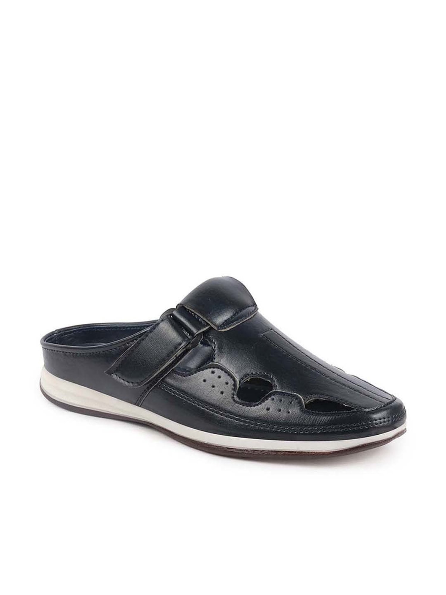 Fausto Men's Navy Mule Shoes