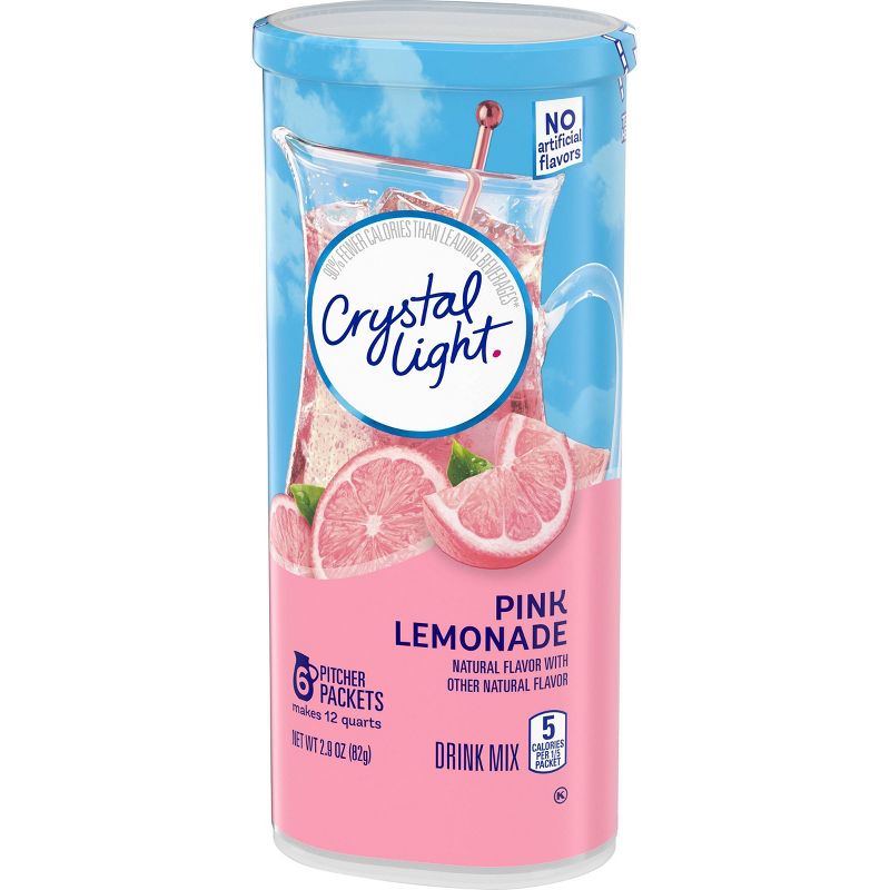 Crystal Light Natural Pink Lemonade Drink Mix - 6pk/0.483oz Pouches