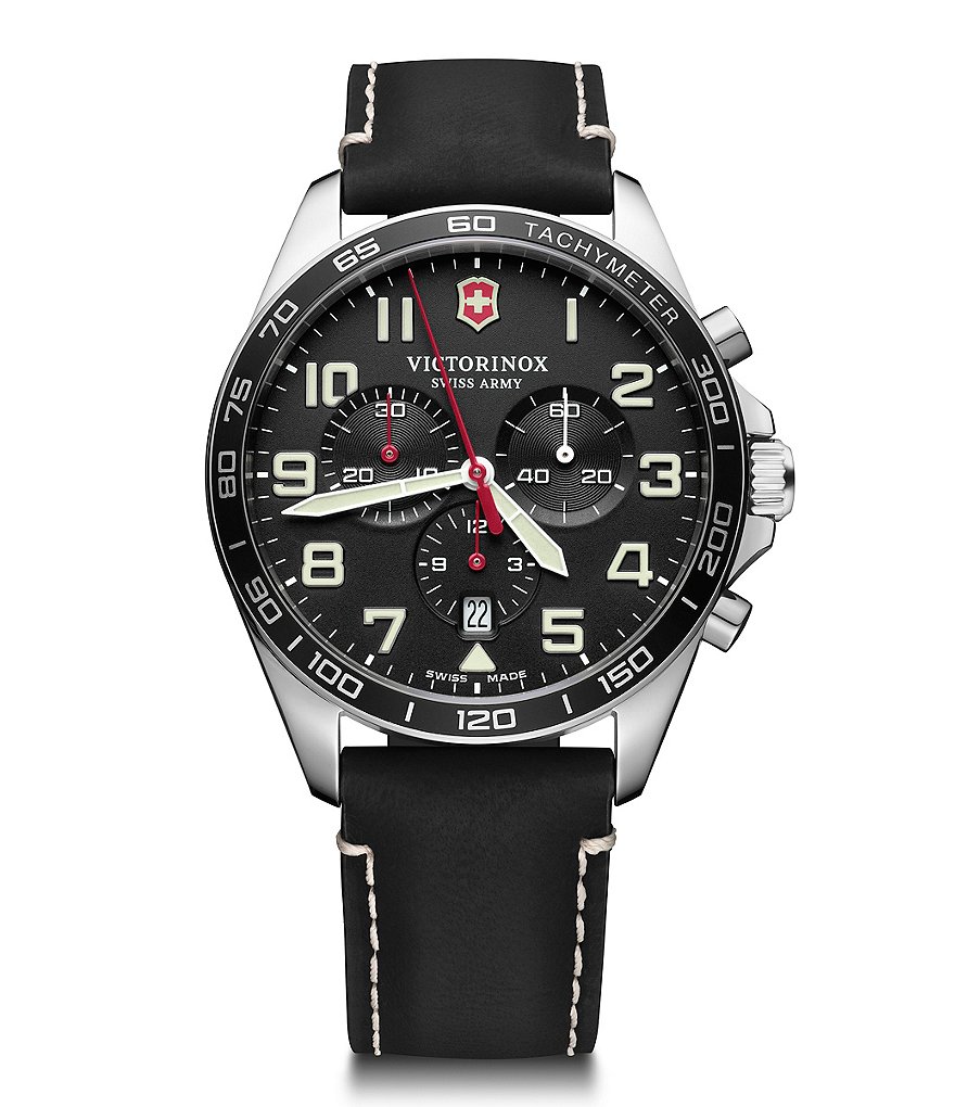 Victorinox Swiss Army Field Force Black Strap Chronograph Watch