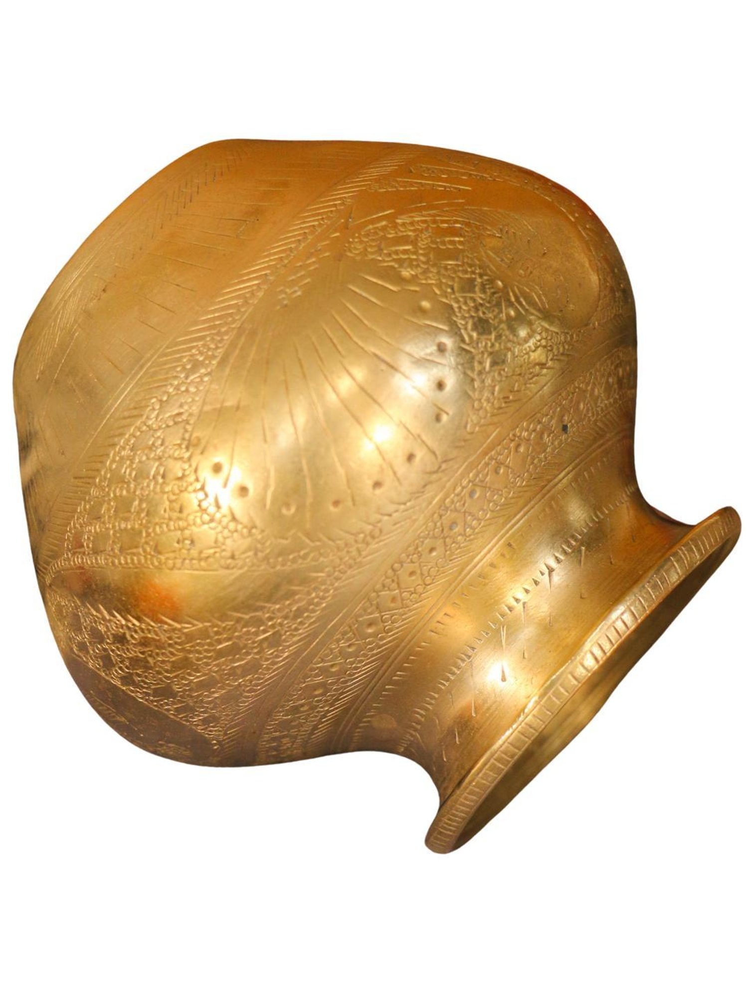 Ambi Intricately Hand Carved Brass Vintage Temple Lota - 300 Ml