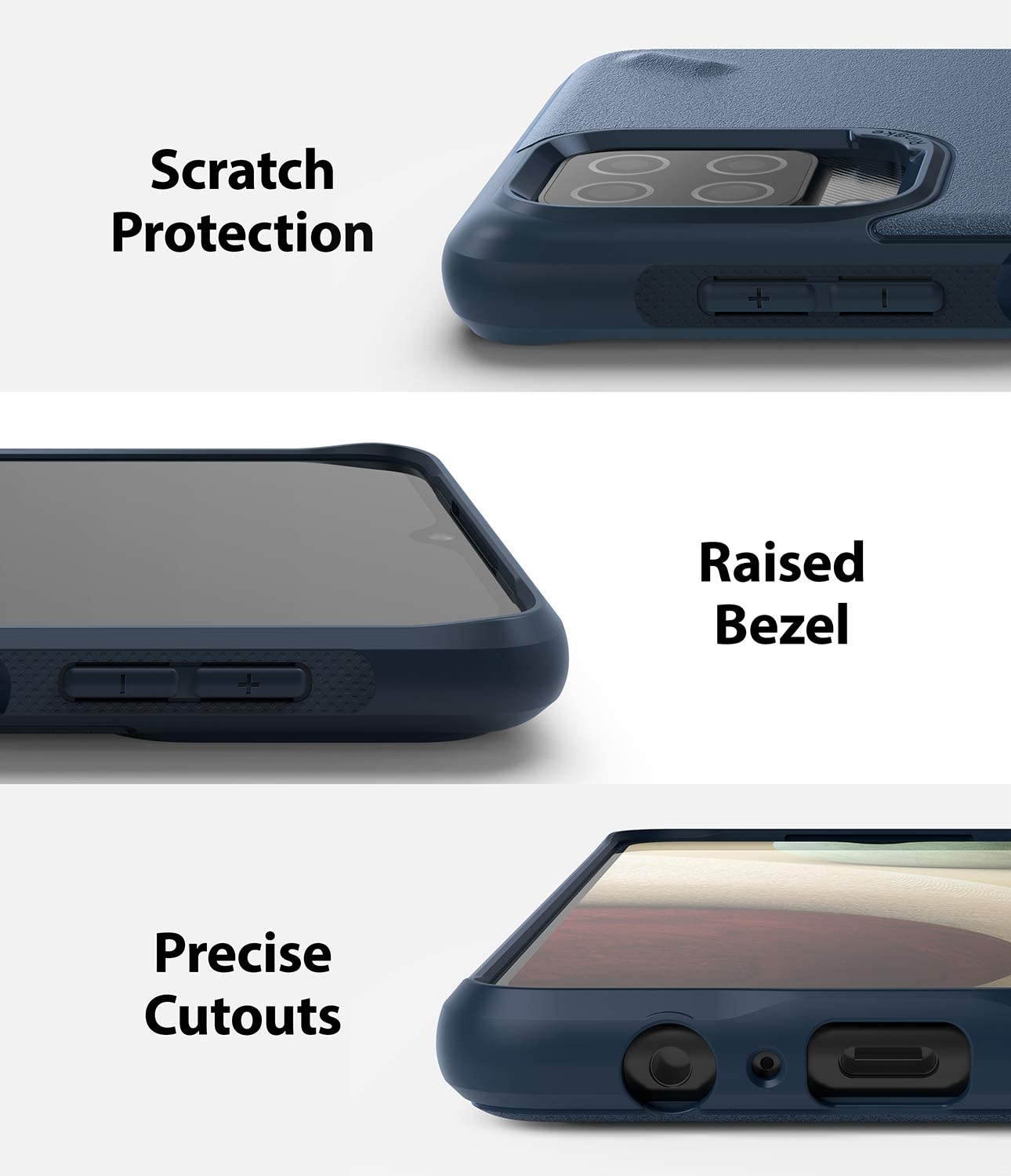 Ringke Onyx Compatible with Samsung Galaxy A12 Case, Galaxy A02 Case, Shockproof Rugged TPU Cover - Dark Gray