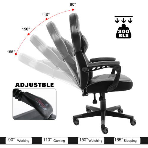 Gaming Chair Office Chair High Back Computer Chair PU Leather Desk Chair PC Racing Executive