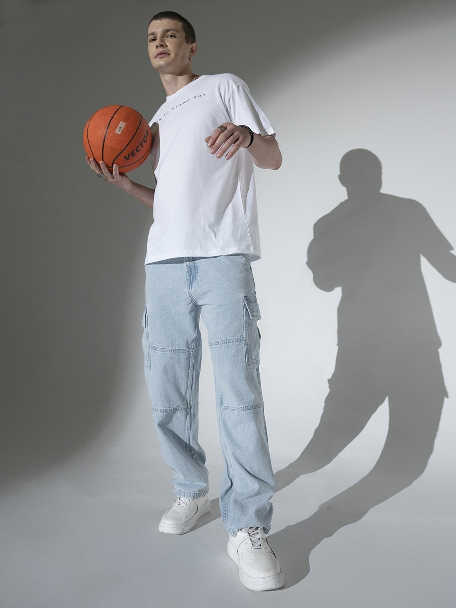 Hubberholme Blue Relaxed Fit Cargo Jeans