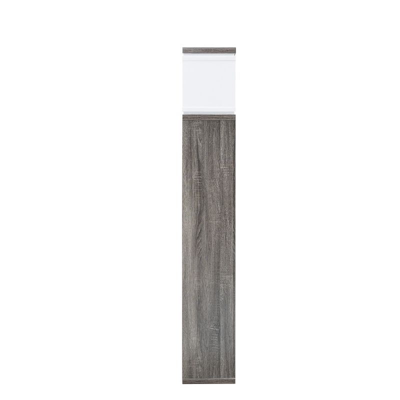 72.75" Marten Display Shelf Distressed Gray/White - miBasics