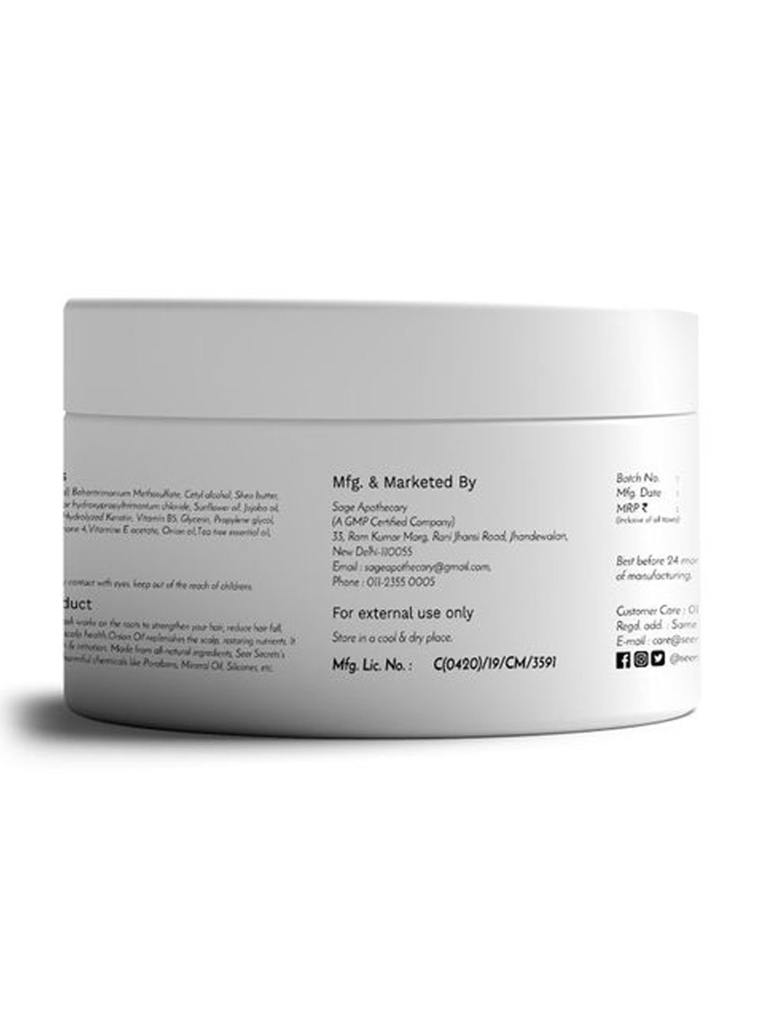 Seer Secrets Probiotic Mask for Rough & Dull Hair - 200 gm