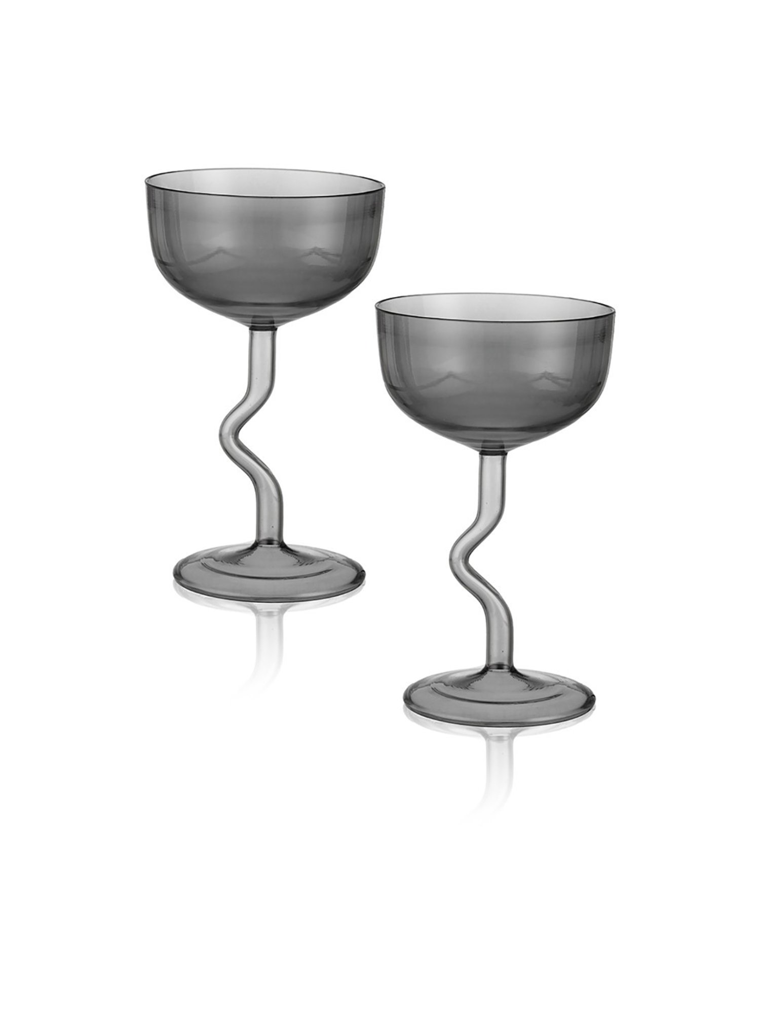 Trovea's Classic And Elegant Coupe Transparent Glass Cocktail Glass - Set of 2
