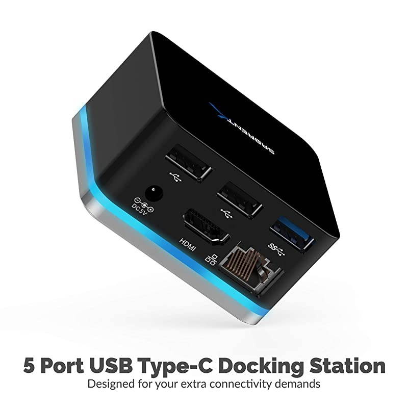5 Port USB Type C Mini Continuum Docking Station Supports Up to 3840x2160 at 30HZ DSCMND