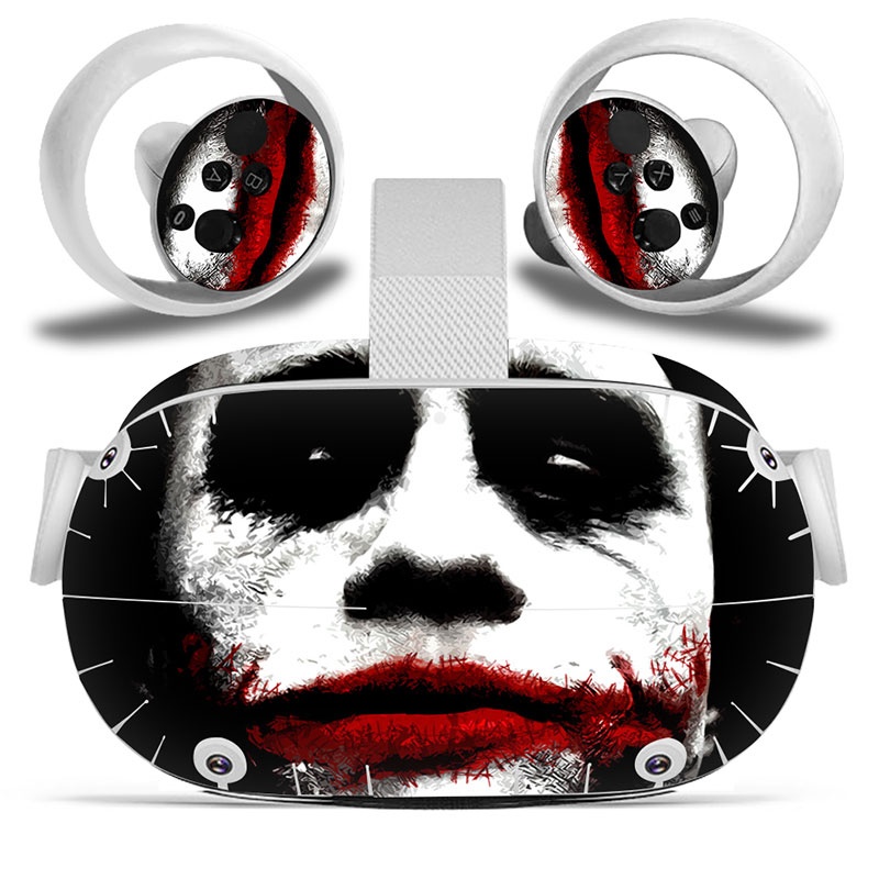 Amify Vinyl Skin Sticker for Oculus Quest 2 VR Headset Controller PVC Decals Cute Cartoon Wrap Cover for Oculus Quest 2 Accessories