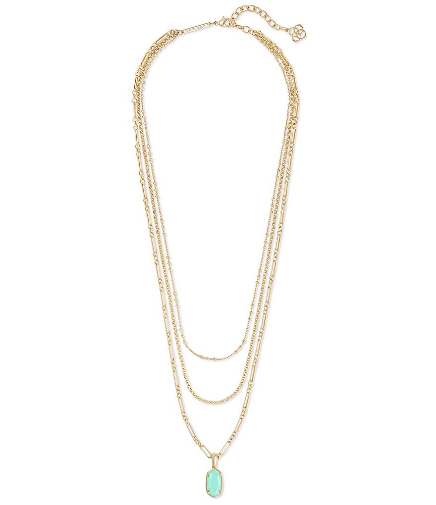 Kendra Scott Elisa Gold Triple Strand Necklace