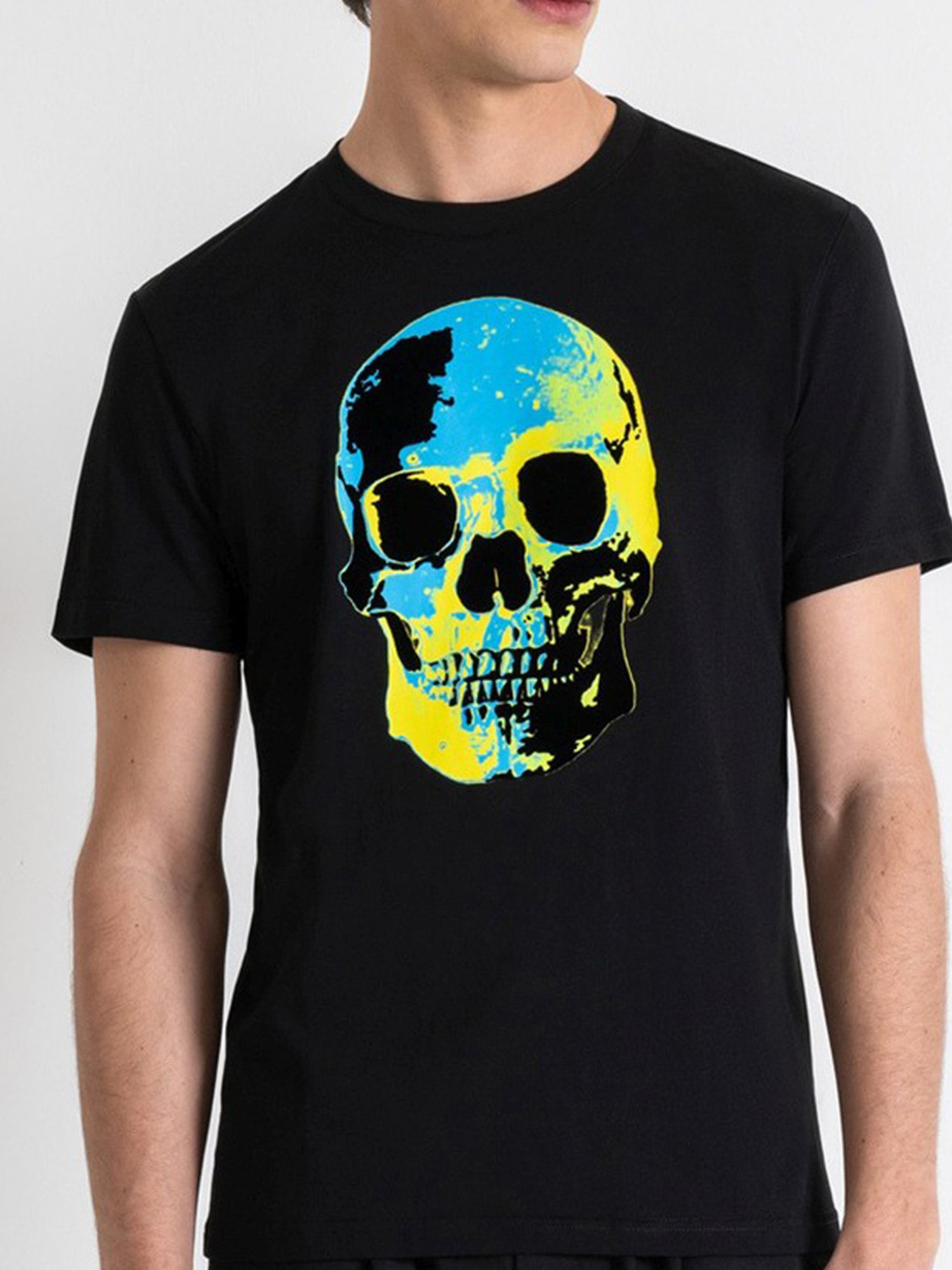 Antony Morato Black Slim Fit Printed T-Shirt